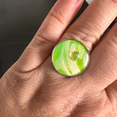 Green Ring with Peridot