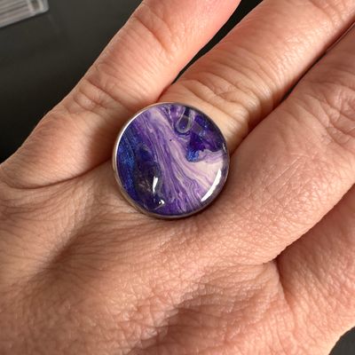 Purple Ring with Amethyst