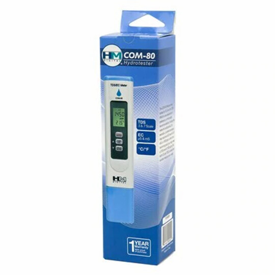 HM Digital COM-80 EC/TDS/Temp Waterproof Hydro Tester