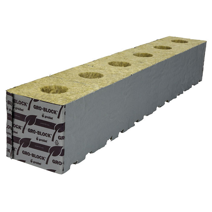 Grodan Improved Delta 10 rockwool Block, 4x4x4&quot;, 6 Pack