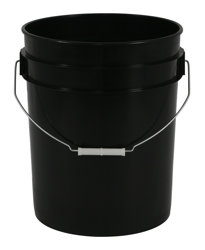 Gro Pro 5 Gallon Black Plastic Bucket (NO HOLES)