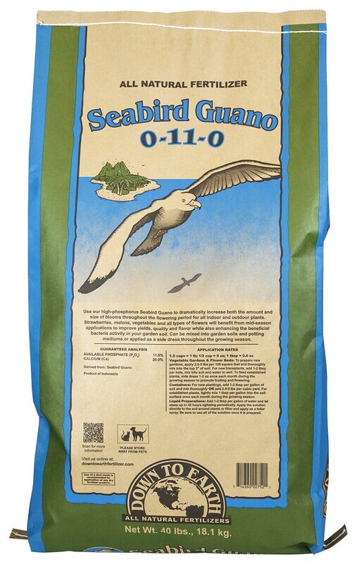 Down To Earth High Phosphorus Seabird Guano - 40 lbs