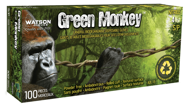Green Monkey Watson Glloves; 4 mil - Medium