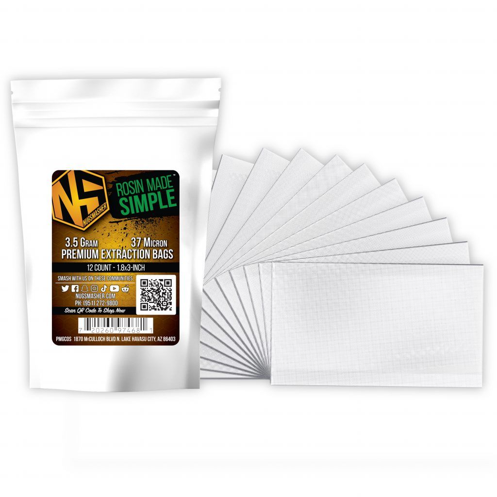 NugSmasher® Premium Extraction Bags 3.5 Gram, 160 Micron 