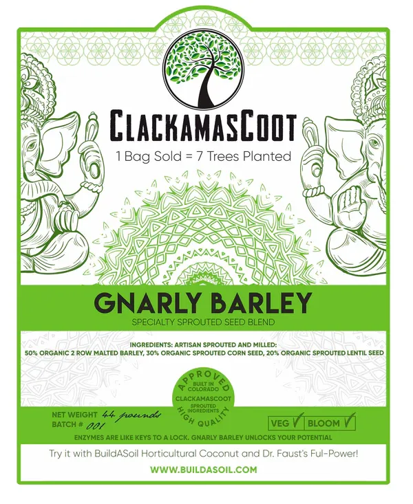 BuildASoil Clackamas Coots Official Gnarly Barley - Artisan Sprouted Seed Blend, 2 LB 