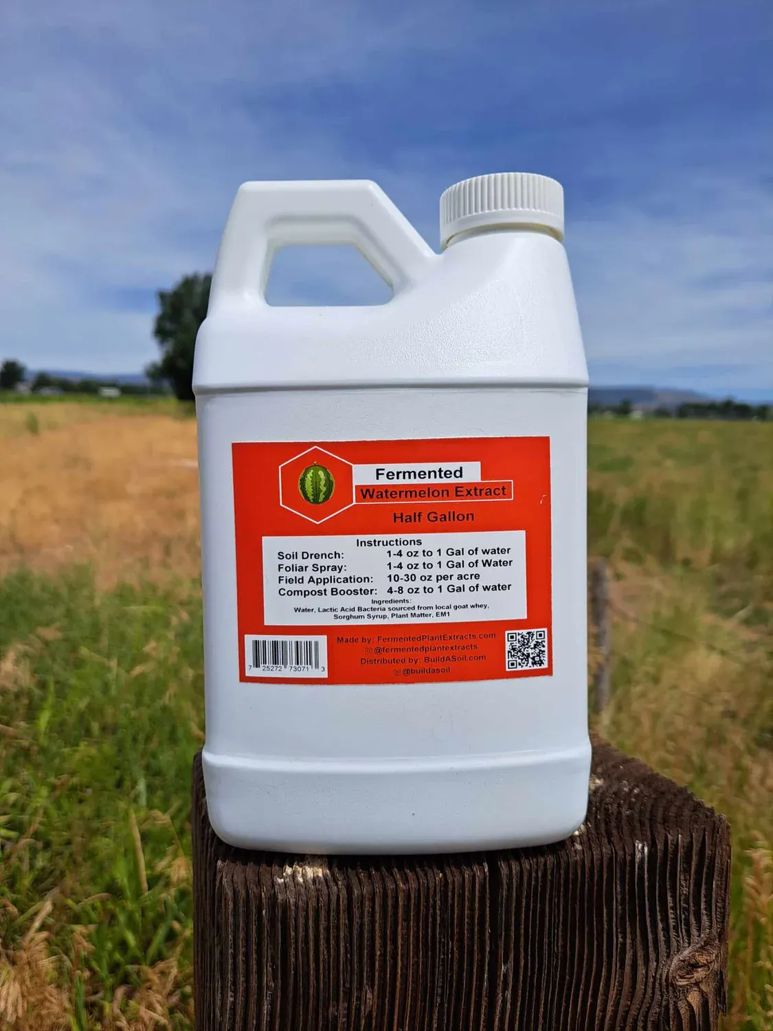BuildASoil Fermented Plant Extracts: WATERMELON, 1/2 GAL