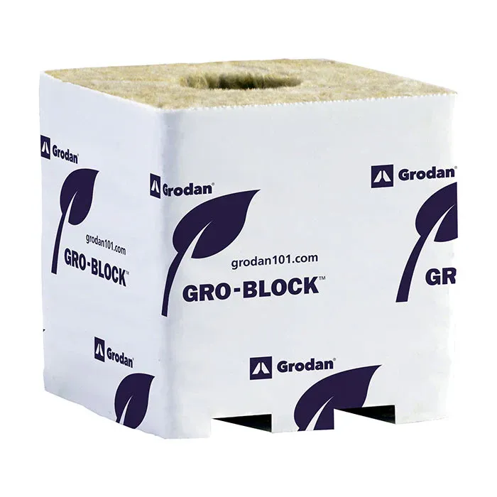 Grodan Improved Delta 10 rockwool Block, 4x4x4", SINGLES