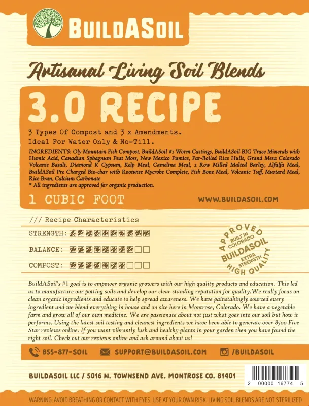 BuildASoil Potting Soil 3.0 Blend, 1 cu ft
