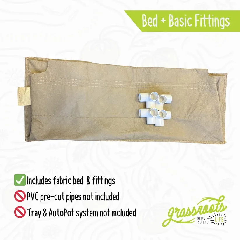 Grassroots Fabric Living Soil Raised Bed Kits 13x36x14
