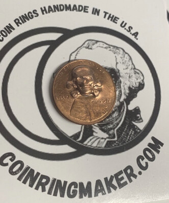 Jolly Roger 3D Skull Penny Coin Copper Plated Zinc 1983-2020 Random Date