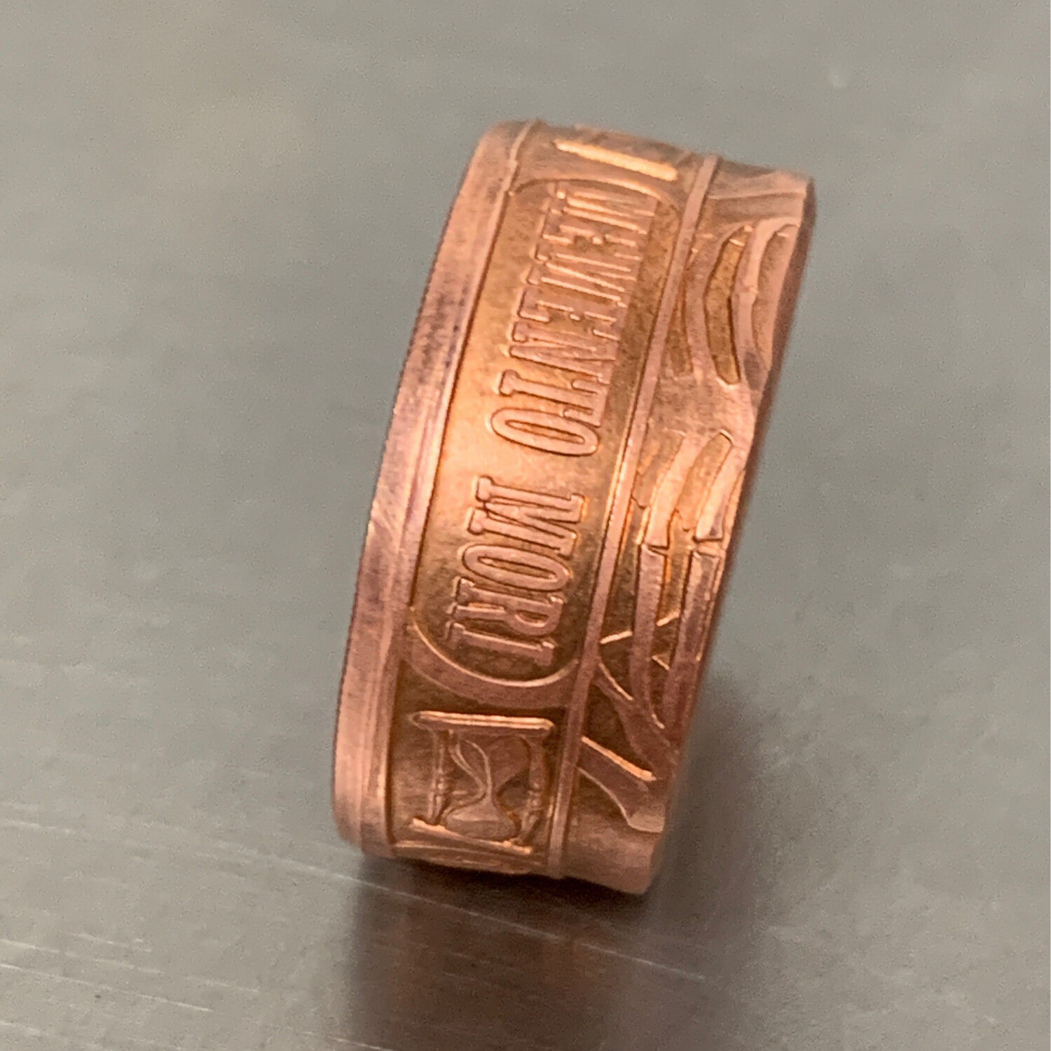 Memento Mori 99.999 Copper Round Ring