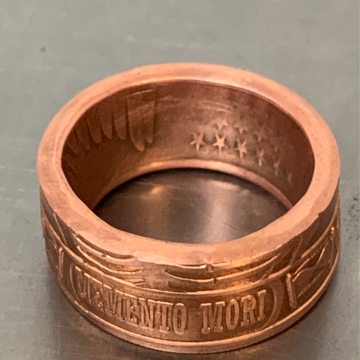 Memento Mori 99.999 Copper Round Ring