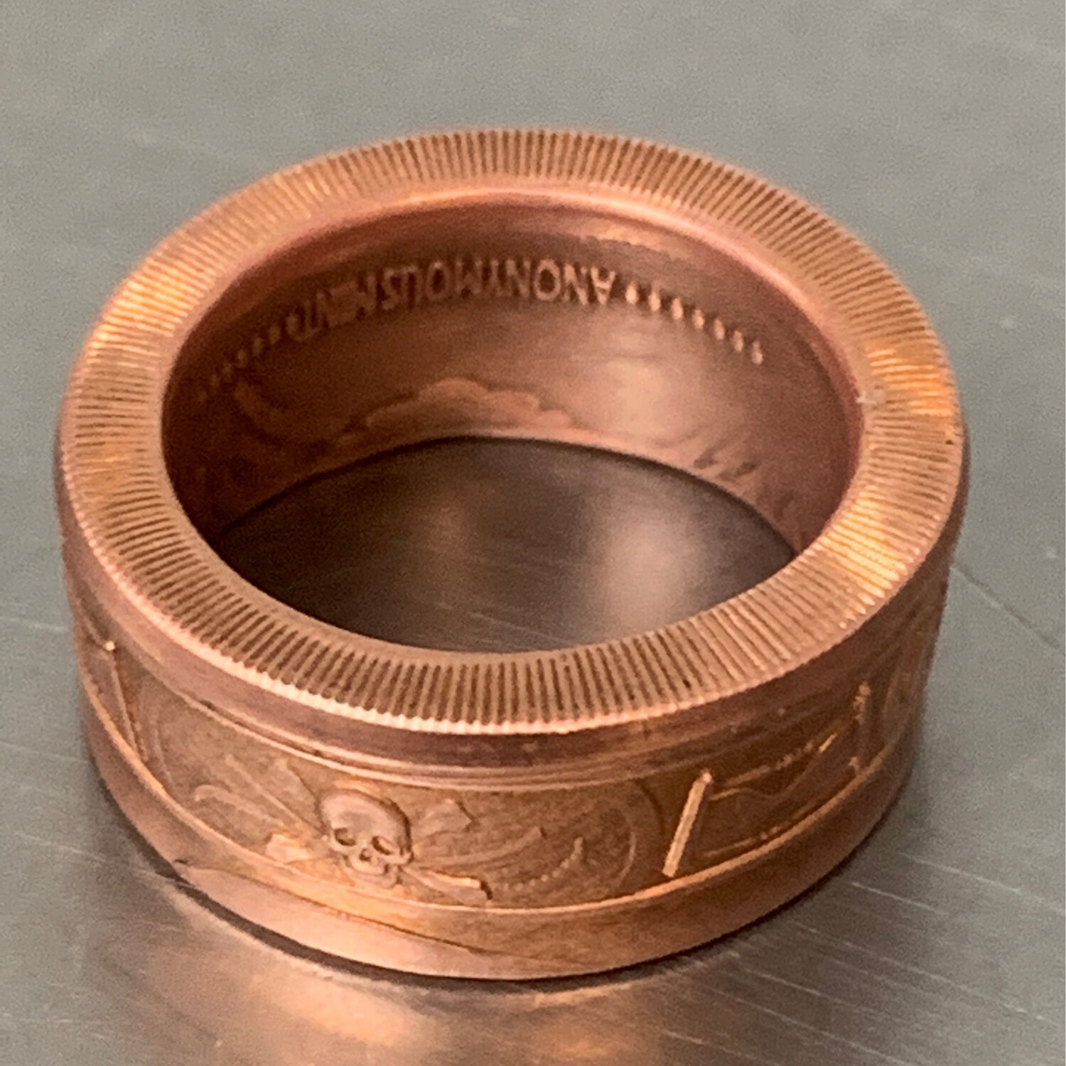 Memento Mori 99.999 Copper Round Ring
