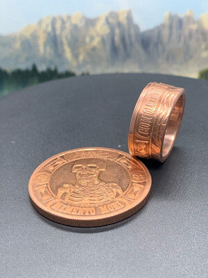 Memento Mori 99.999 Copper Round Ring