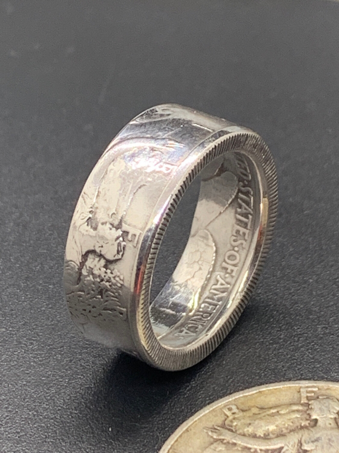 Walking Liberty Half Dollar Coin Ring 90% Silver