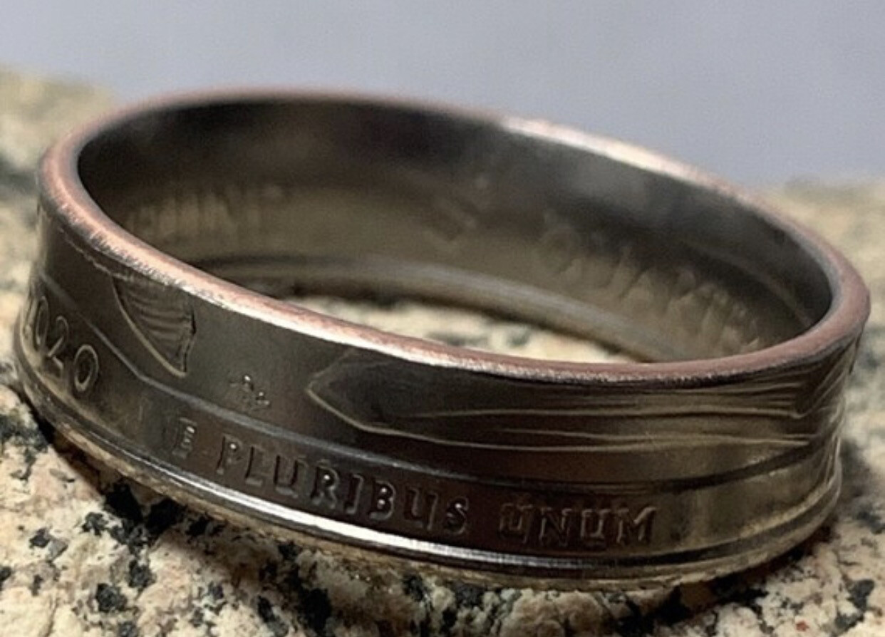 2020 Quarter Copper Coin Ring