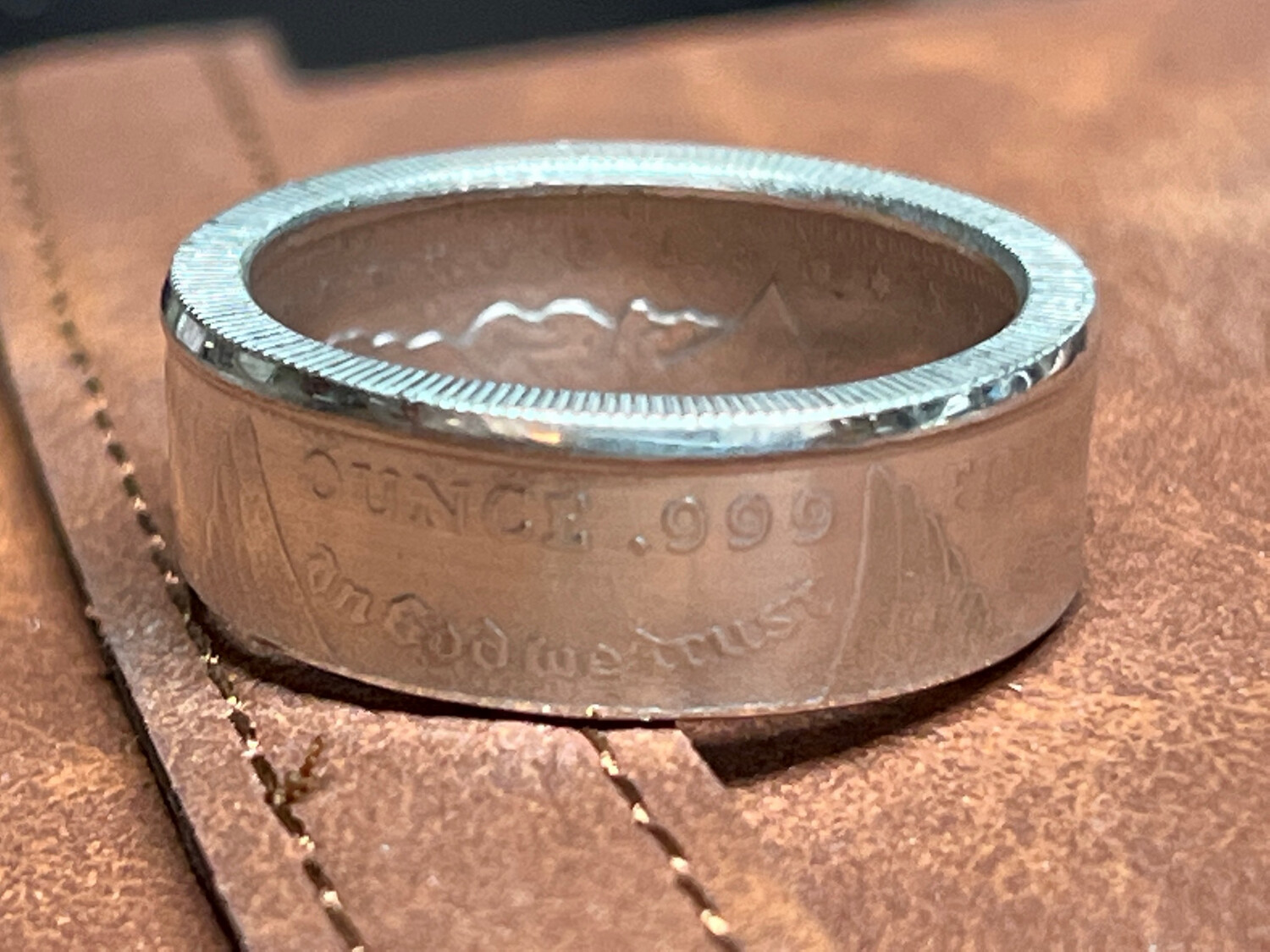 Morgan 1/2 Oz Silver Round Coin Ring