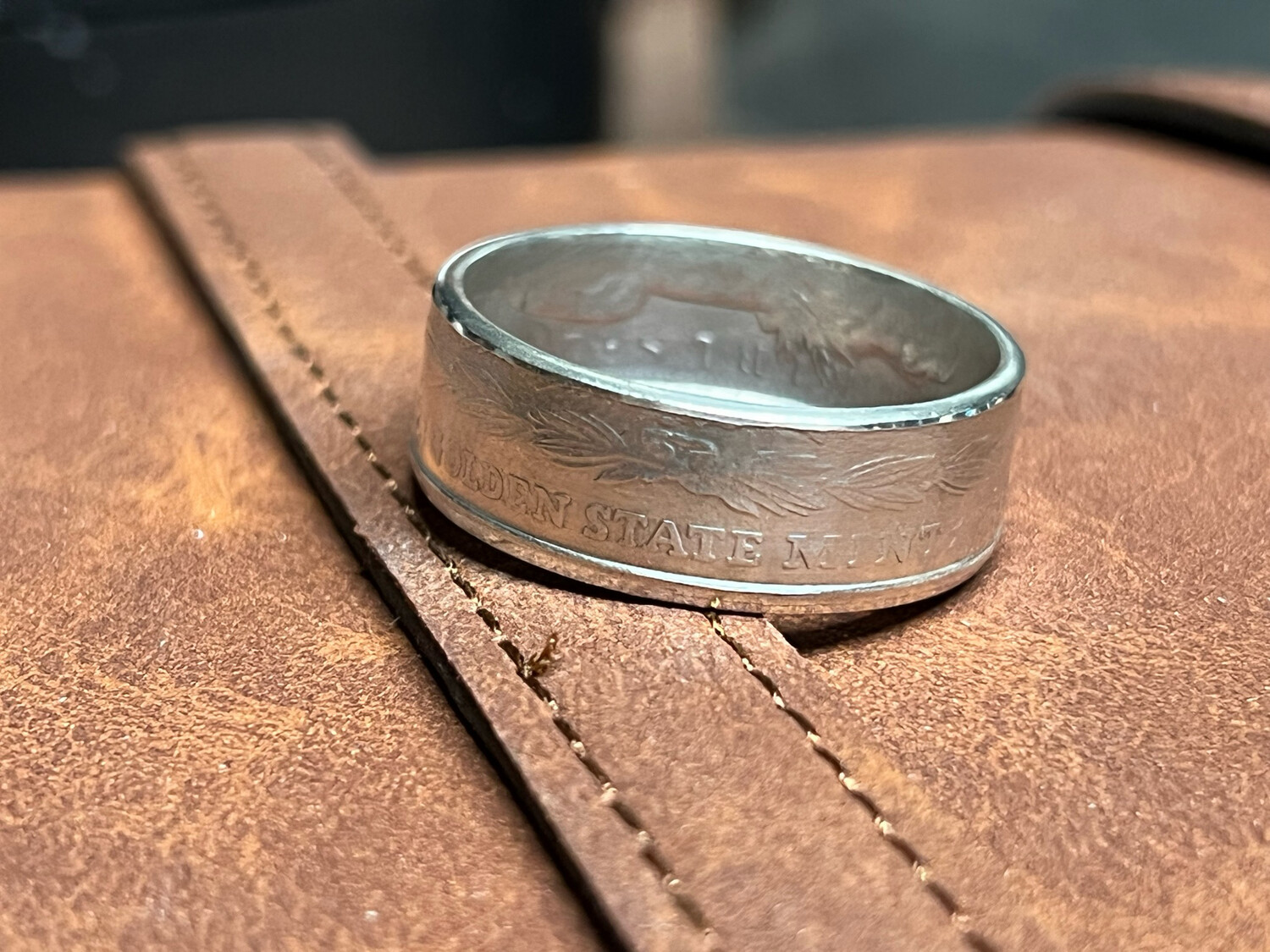 Morgan 1/2 Oz Silver Round Coin Ring