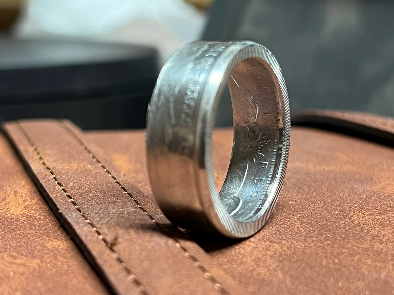 Morgan 1/2 Oz Silver Round Coin Ring