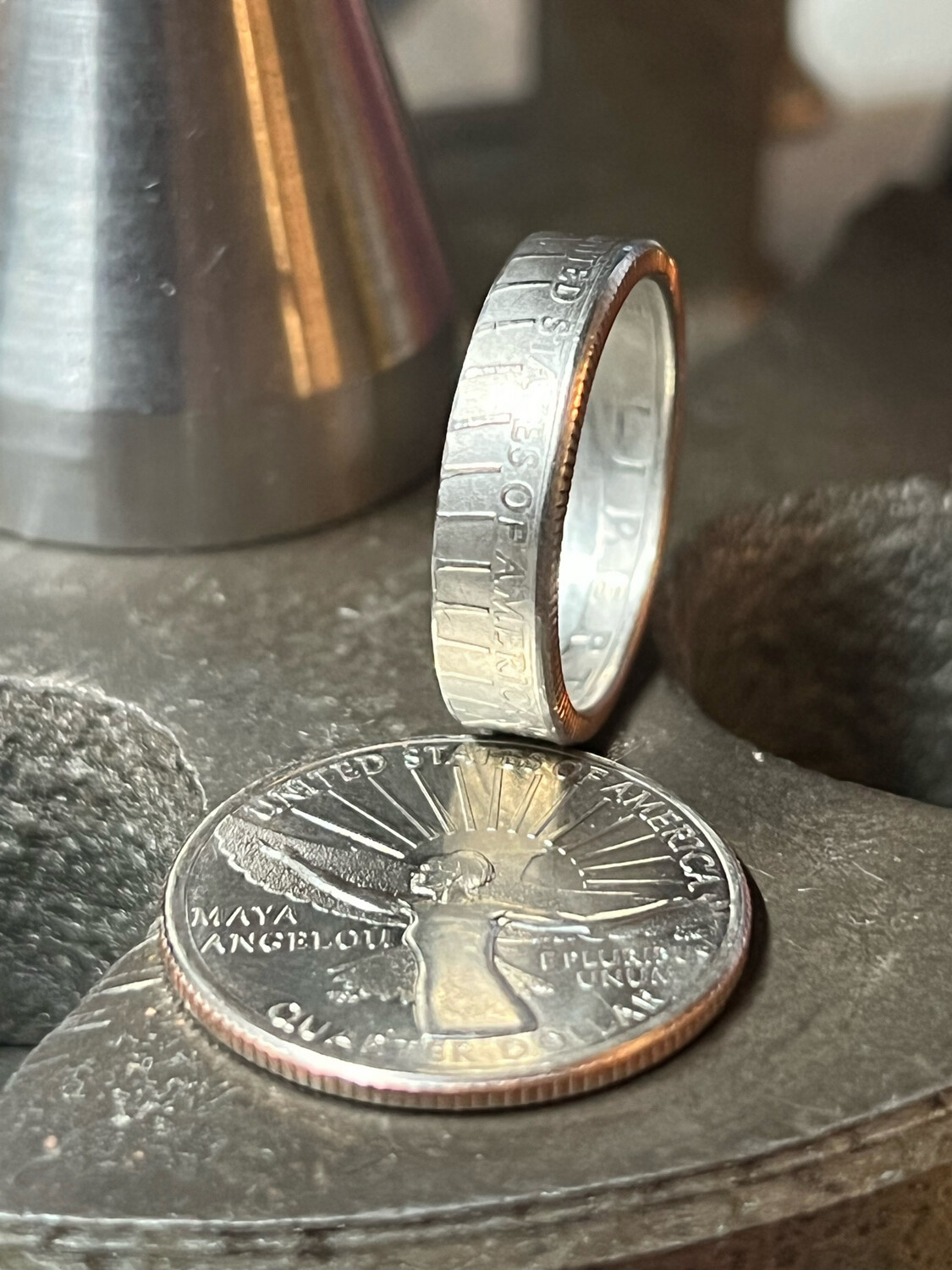 2022 Quarter Copper Coin Ring