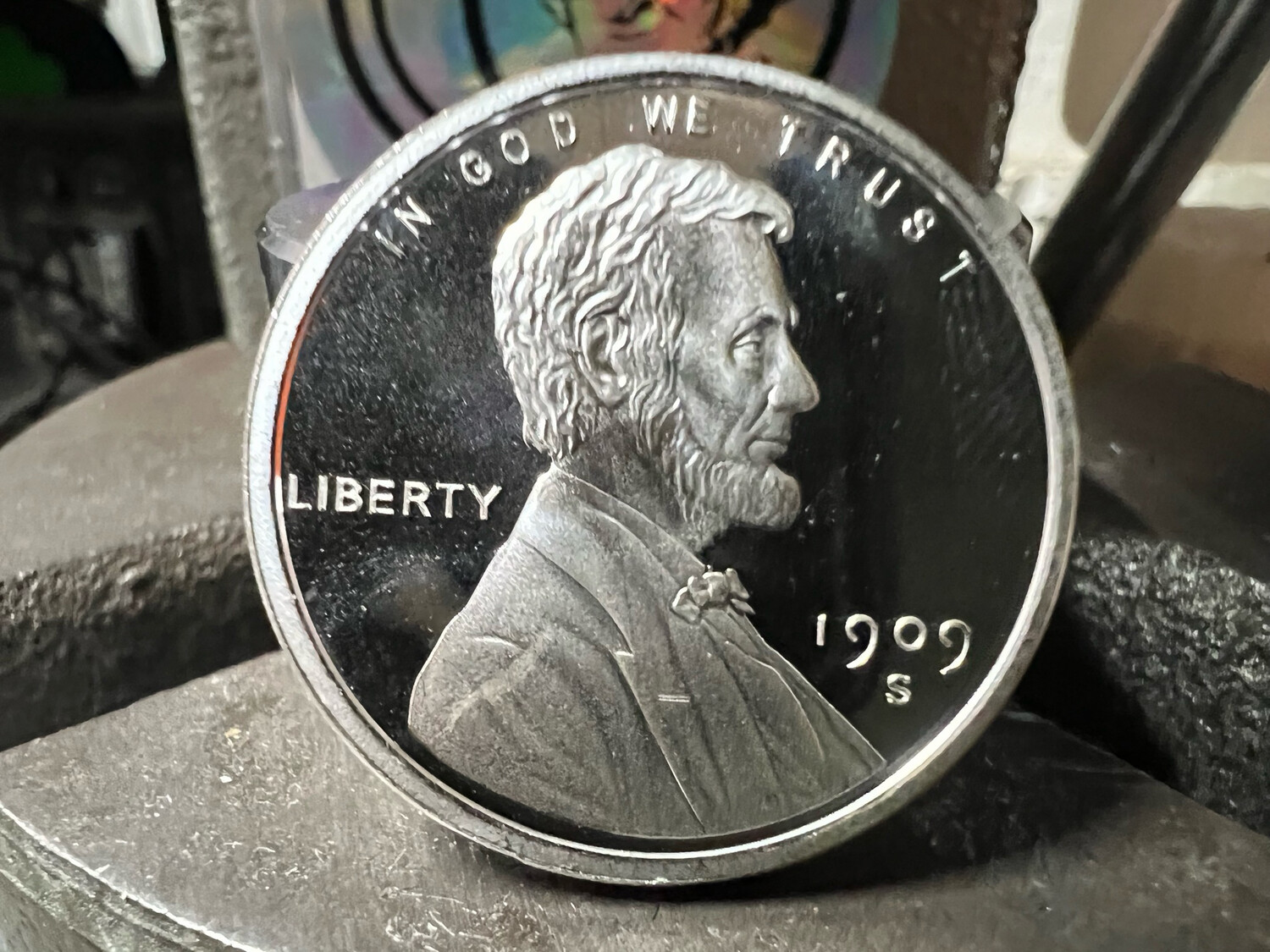 Lincoln Wheat 1/2 Oz Silver Round Coin Ring