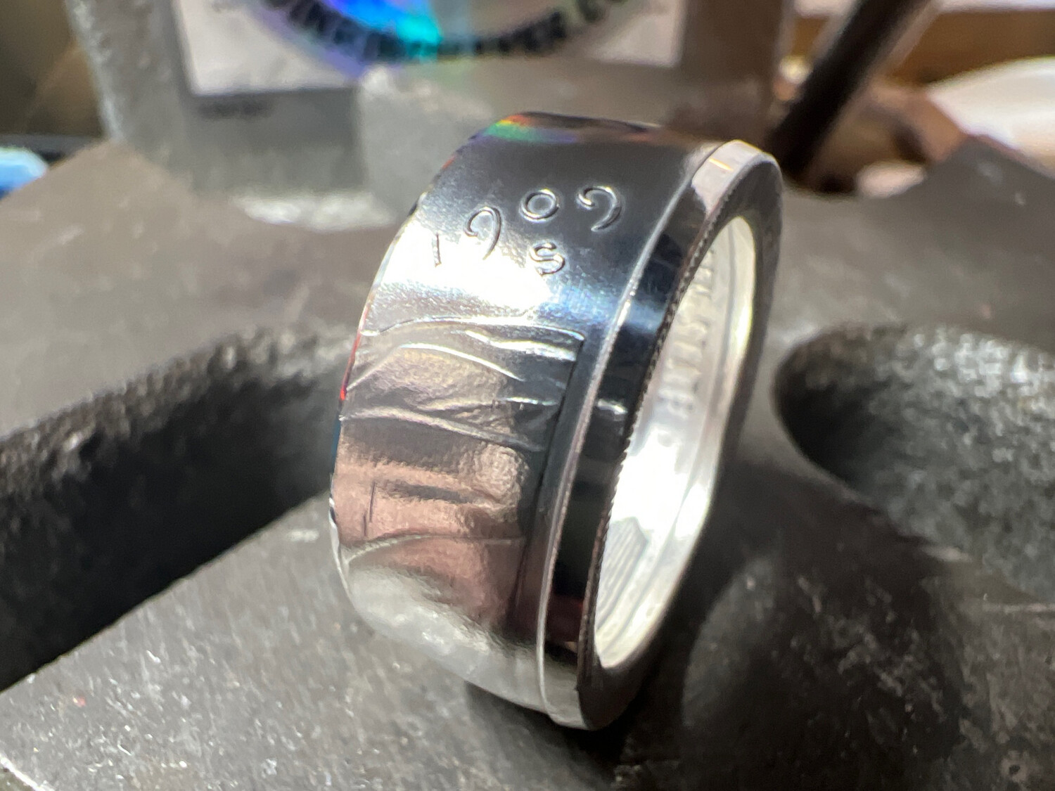 Lincoln Wheat 1/2 Oz Silver Round Coin Ring