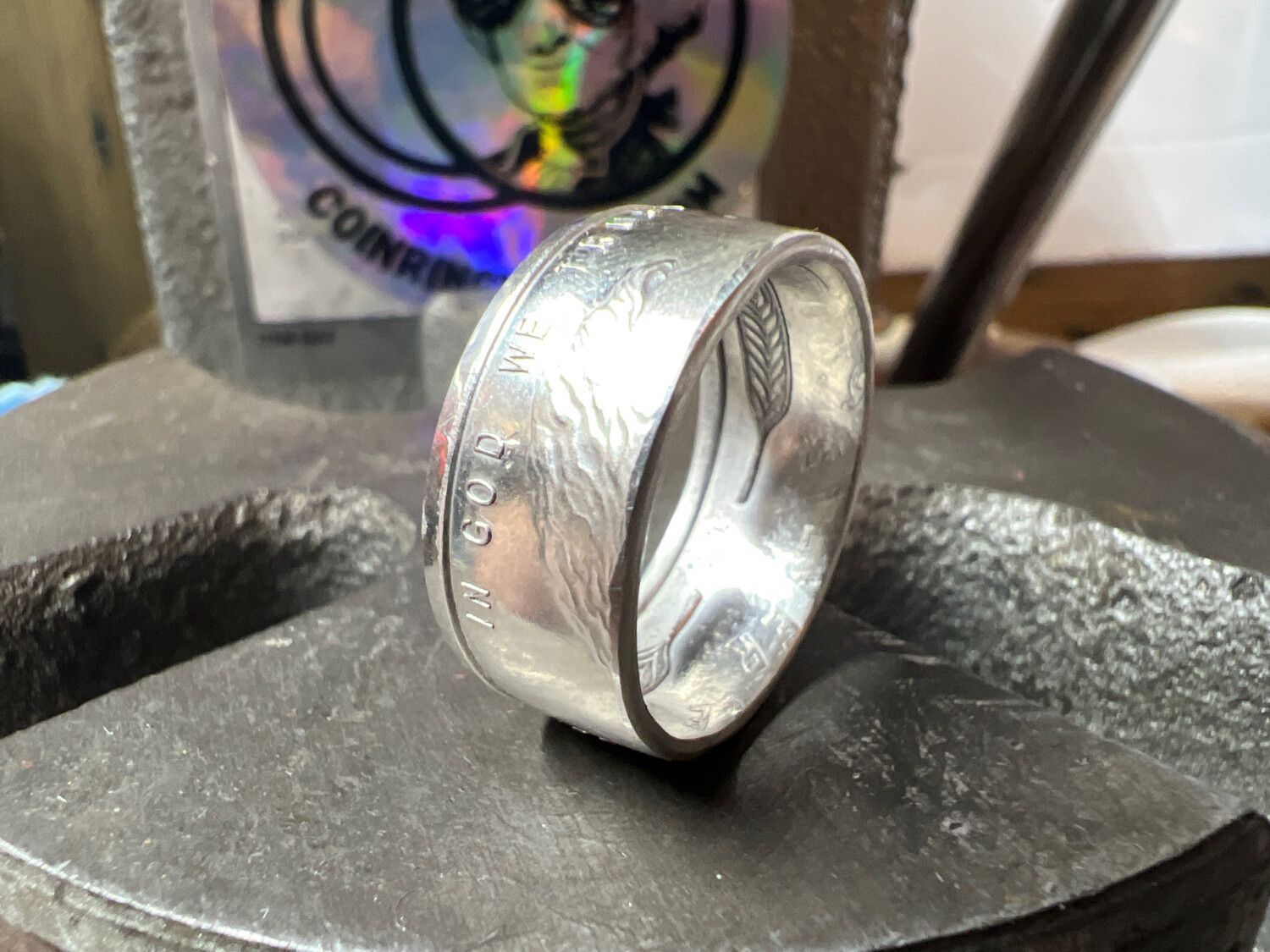 Lincoln Wheat 1/2 Oz Silver Round Coin Ring