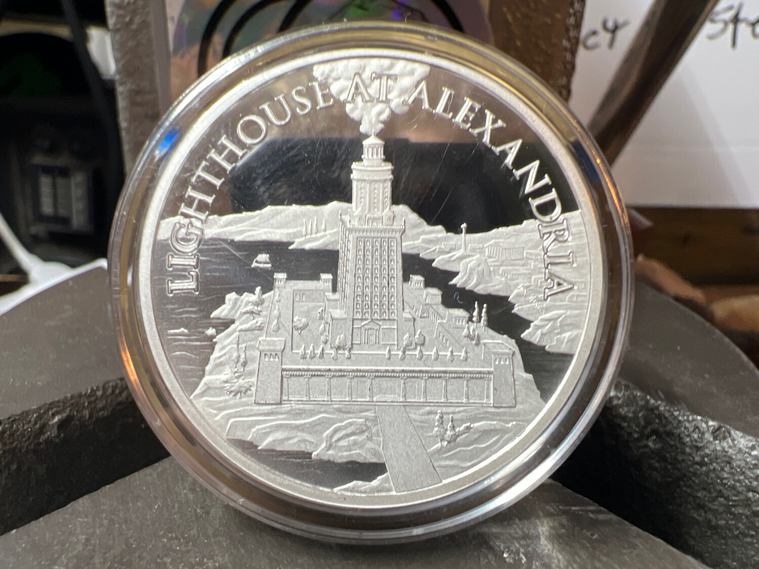 7 Wonders Of The Ancient World Fine Silver Coin Ring