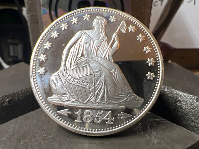 Seated Liberty Round Fine Silver Coin Ring