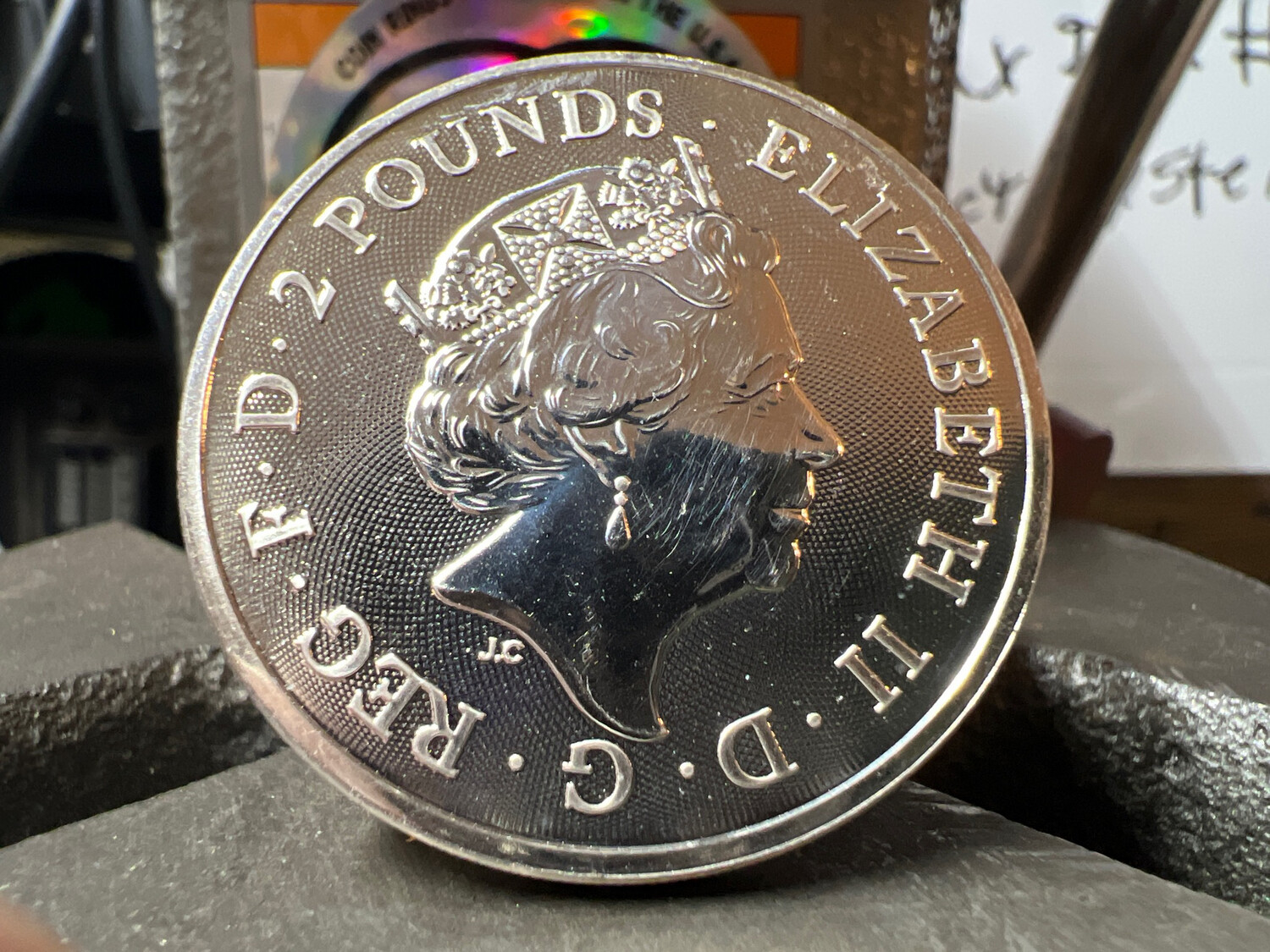 2021 Lion And Unicorn UK Coat Of Arms Fine Silver Coin Ring