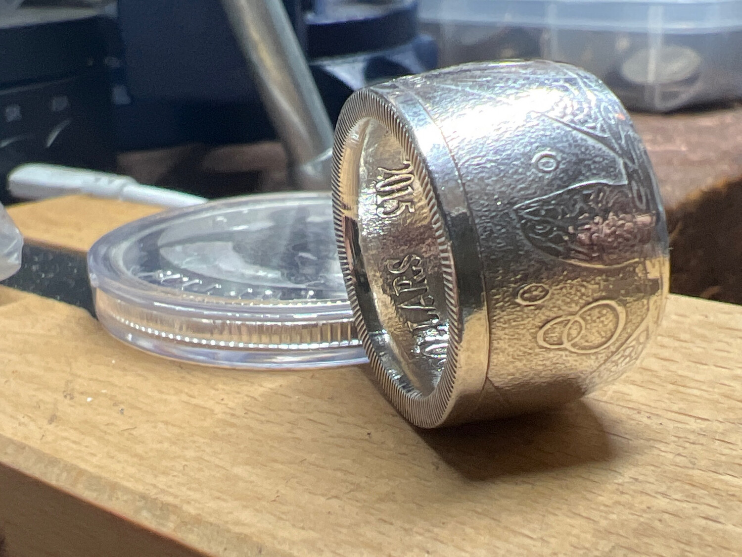 Sea Turtle Fine Silver Coin Ring