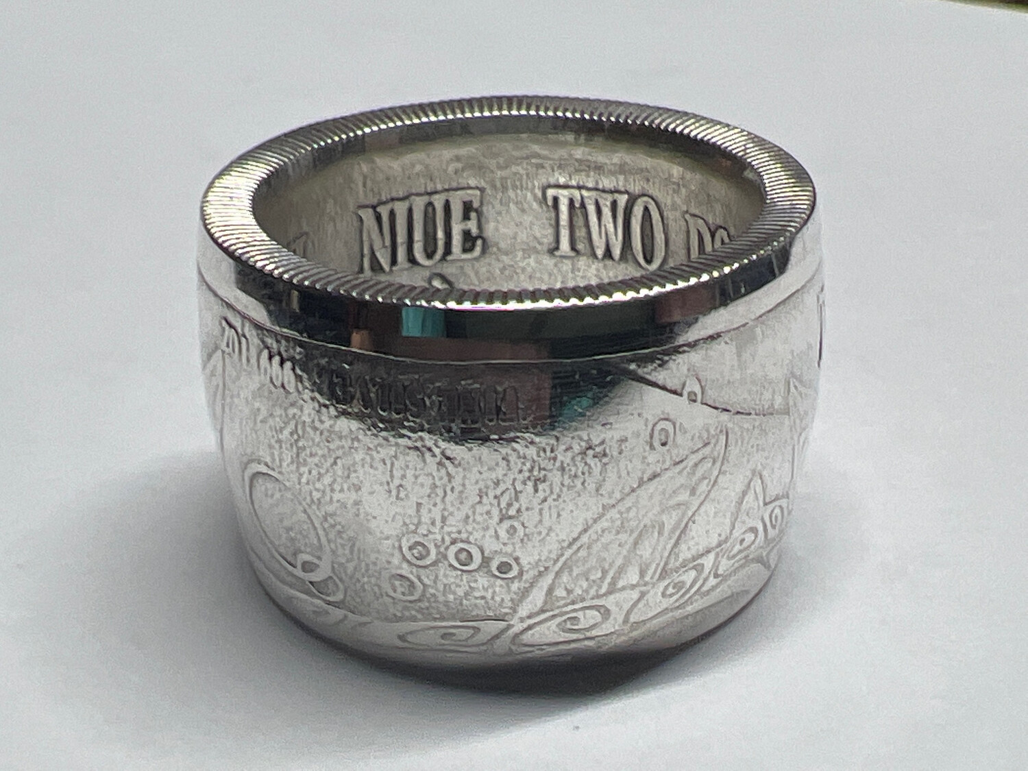 Sea Turtle Fine Silver Coin Ring
