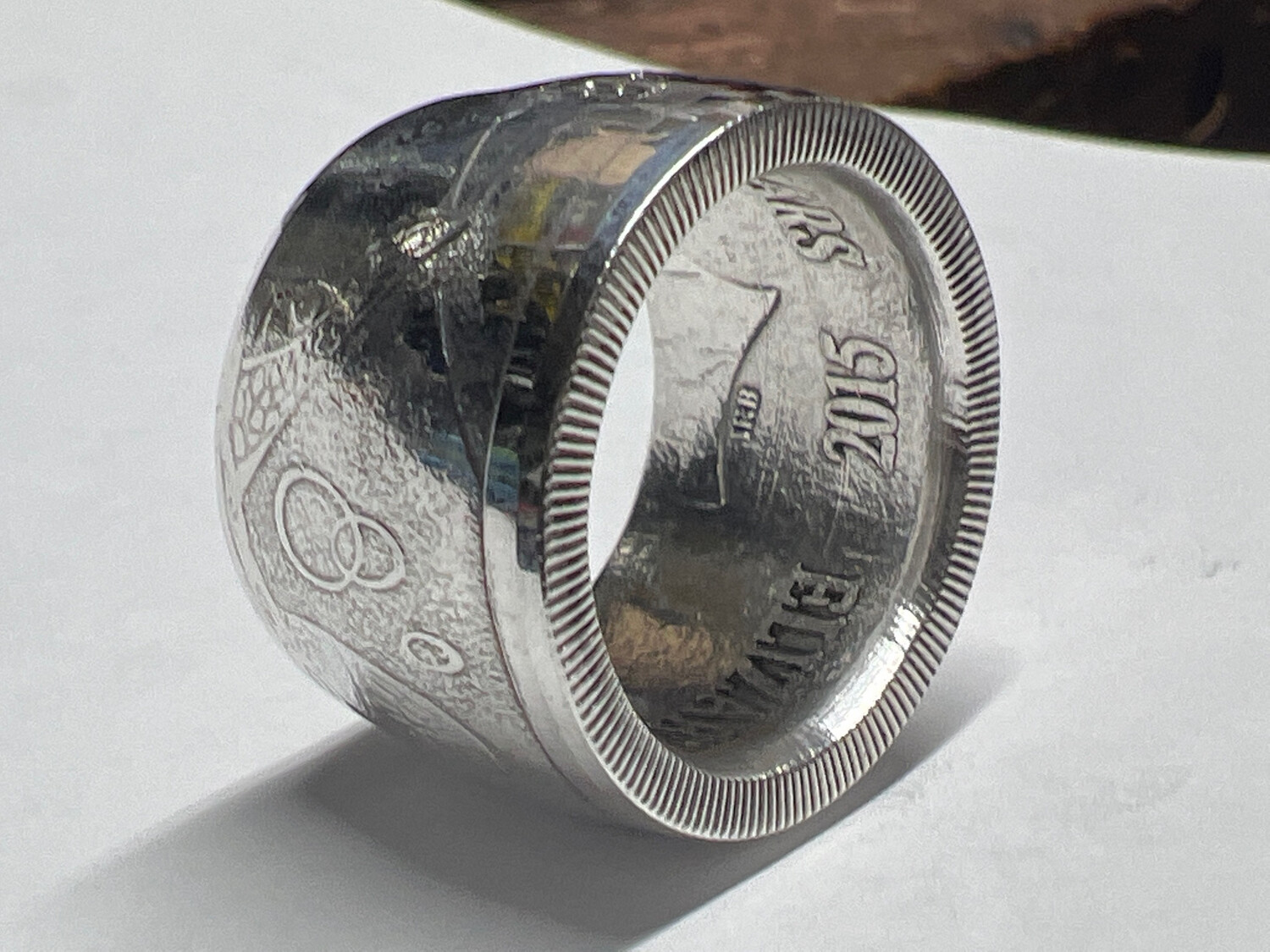 Sea Turtle Fine Silver Coin Ring