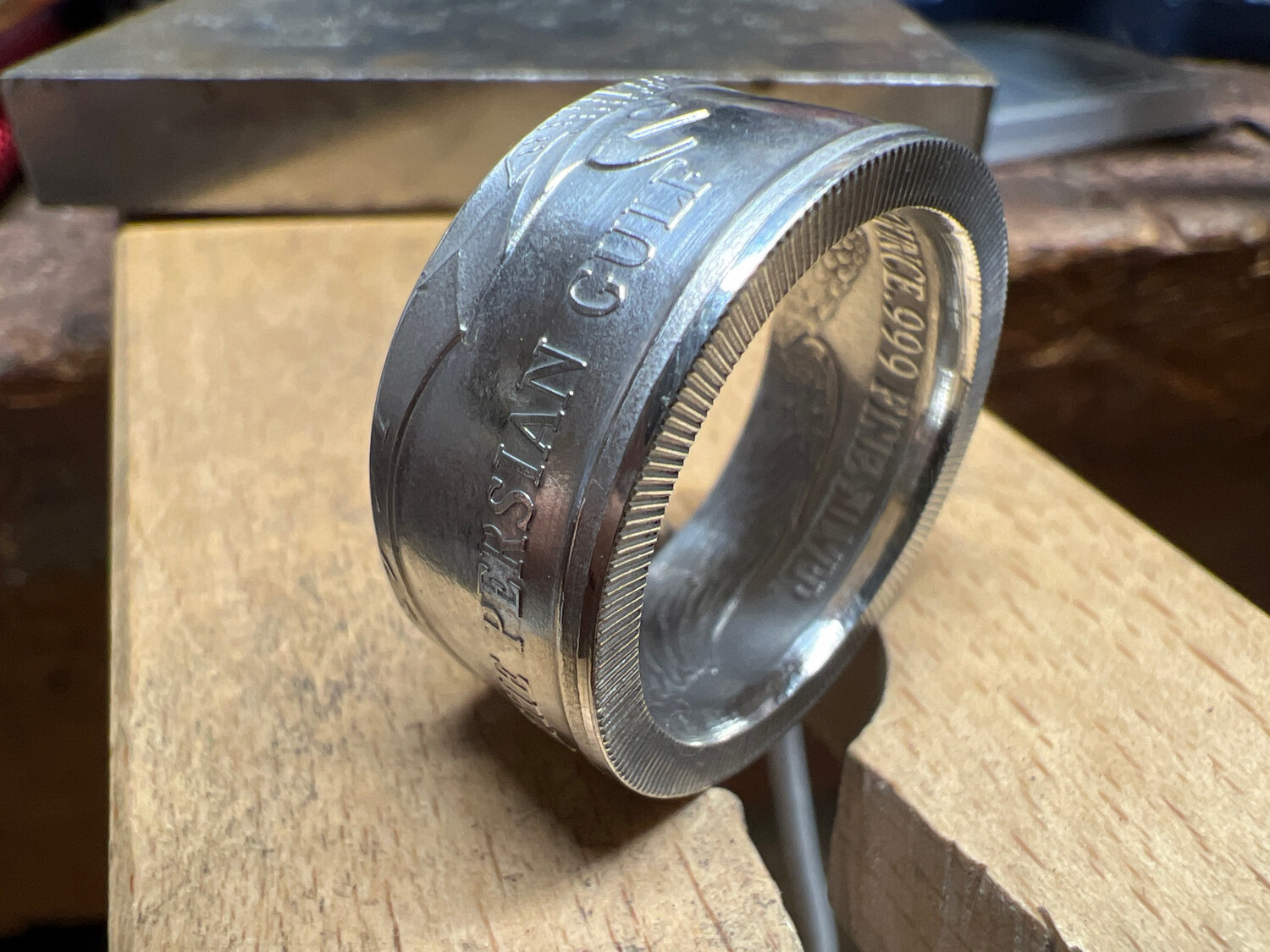 Desert Storm Fine Silver Coin Ring