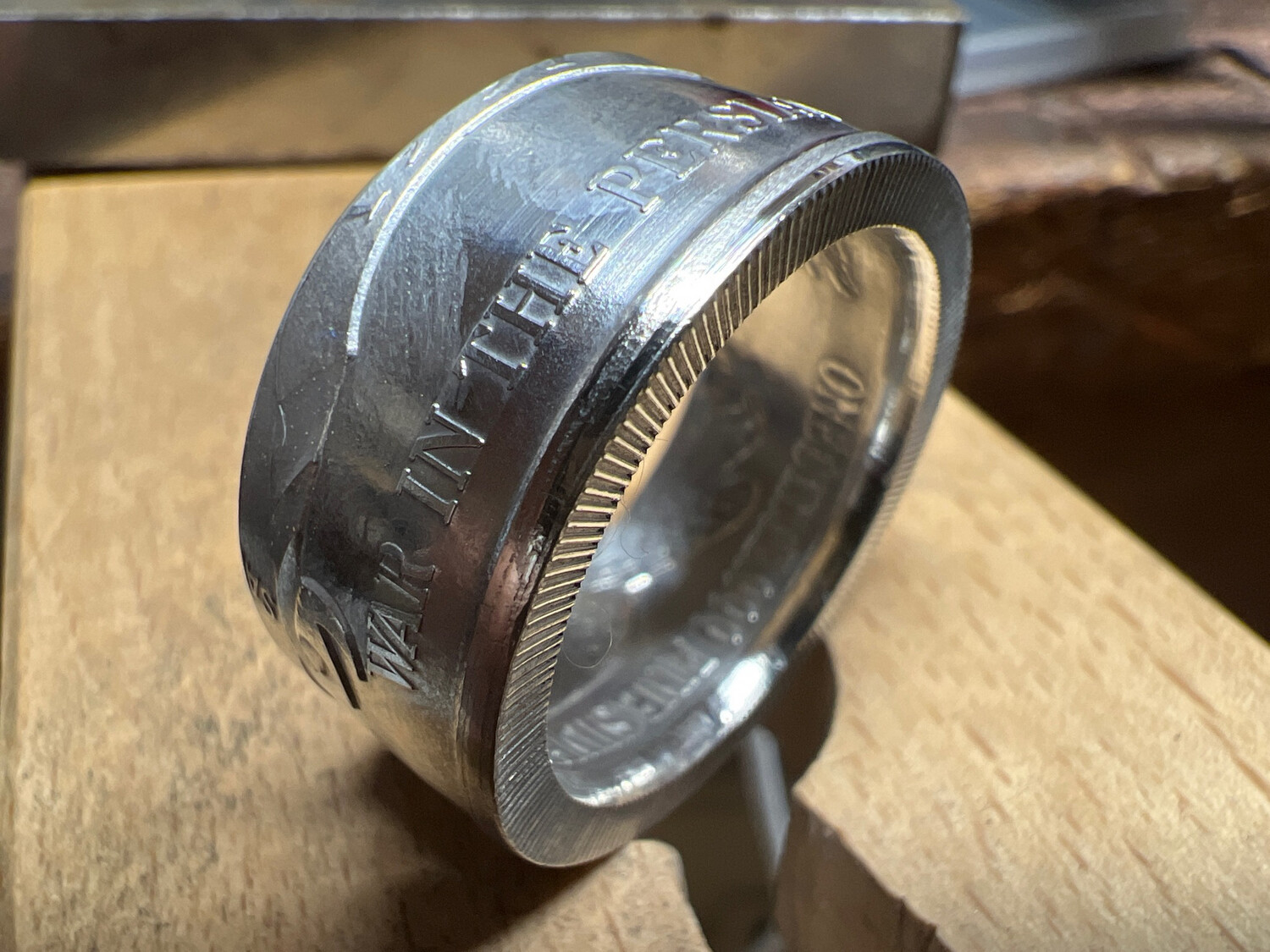 Desert Storm Fine Silver Coin Ring