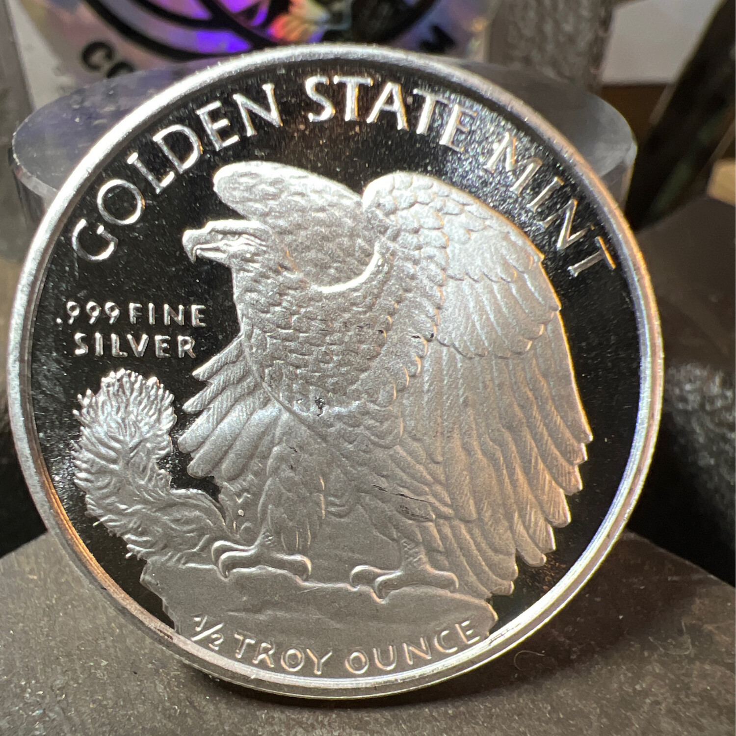 Walking Liberty 1/2 Oz Silver Round Coin Ring
