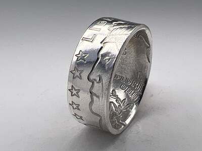 Incuse Indian 1/2 Oz Silver Round Coin Ring