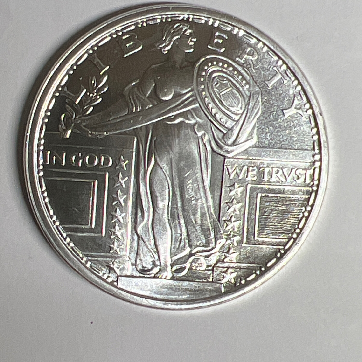 Standing Liberty Fine Silver Coin Ring