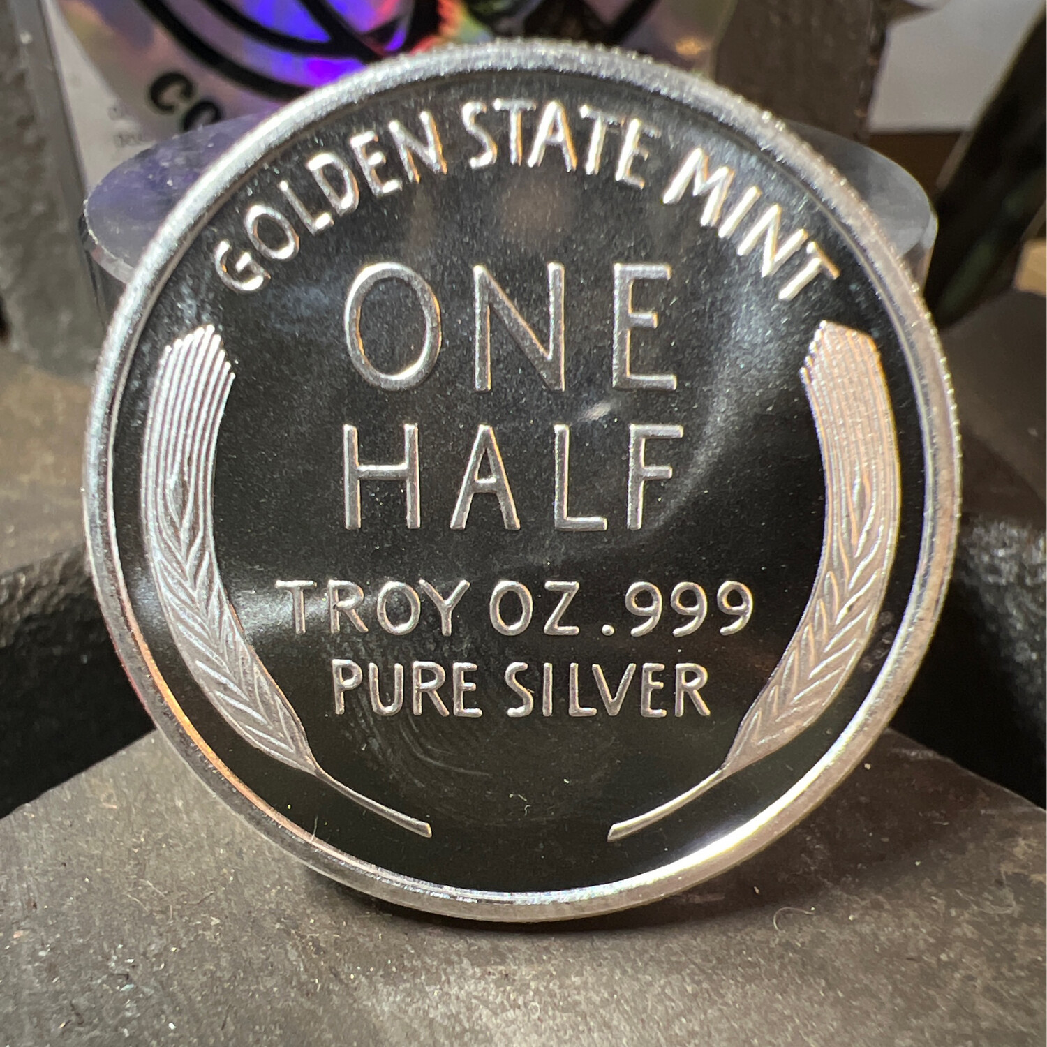 Flowing Hair Wheat 1/2 Oz Silver Round Coin Ring