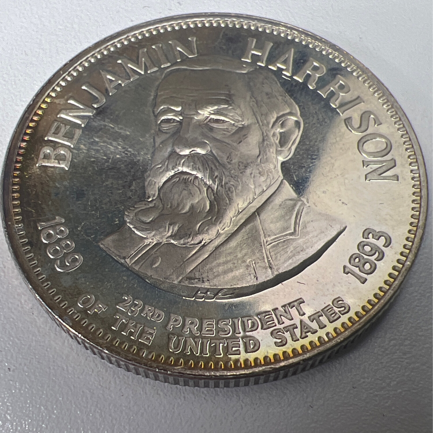 Benjamin Harrison Sterling Silver Coin Ring