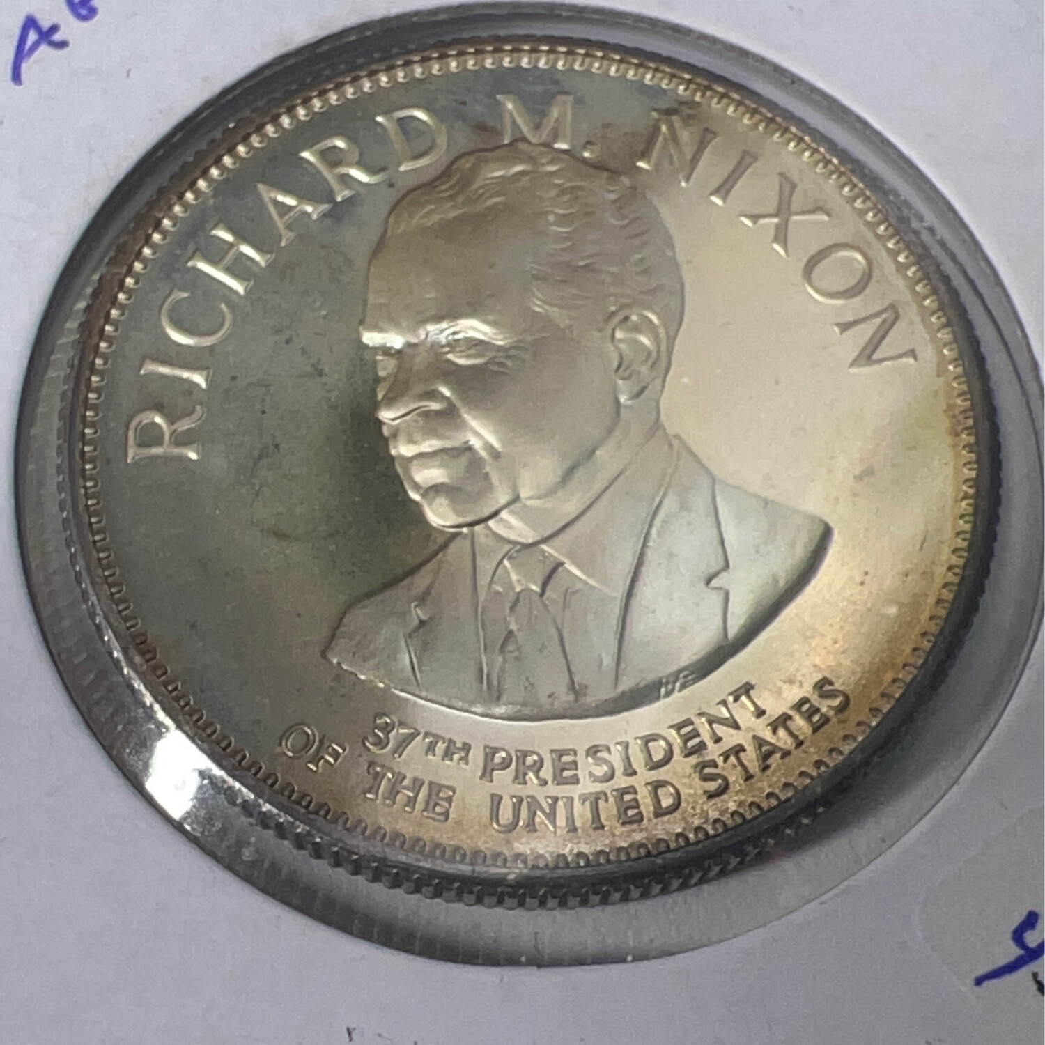 Richard Nixon Sterling Silver Coin Ring