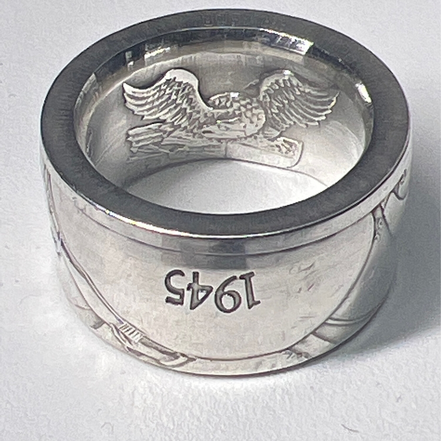 United Nations Charter Signed Sterling Silver Coin Ring