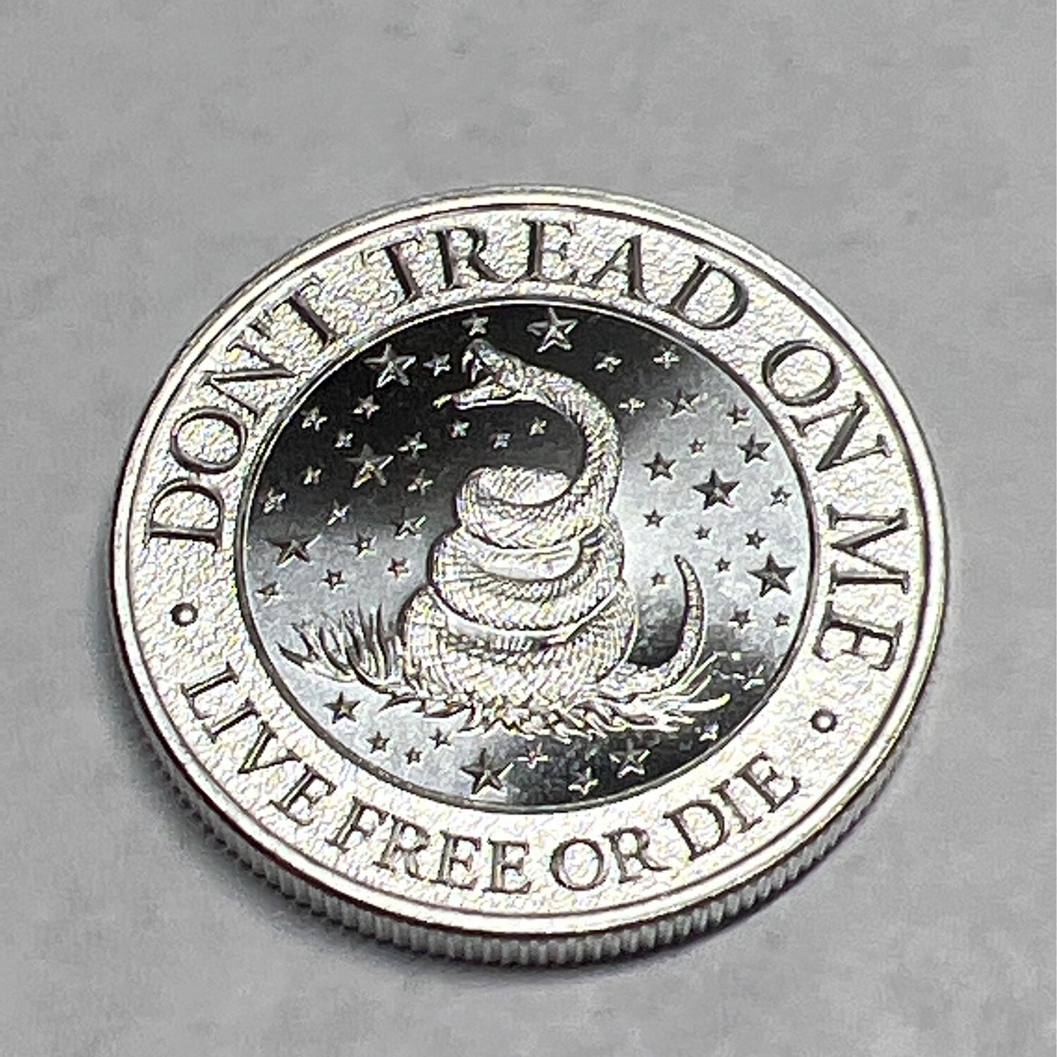 Don’t Tread On Me 1/2 Oz Silver Round Coin Ring