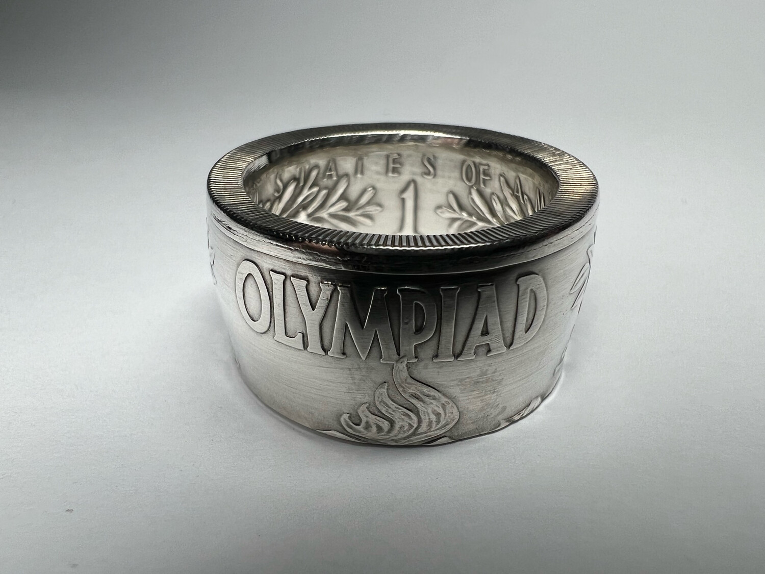 1988 Olympic Dollar 90% Silver Coin Ring