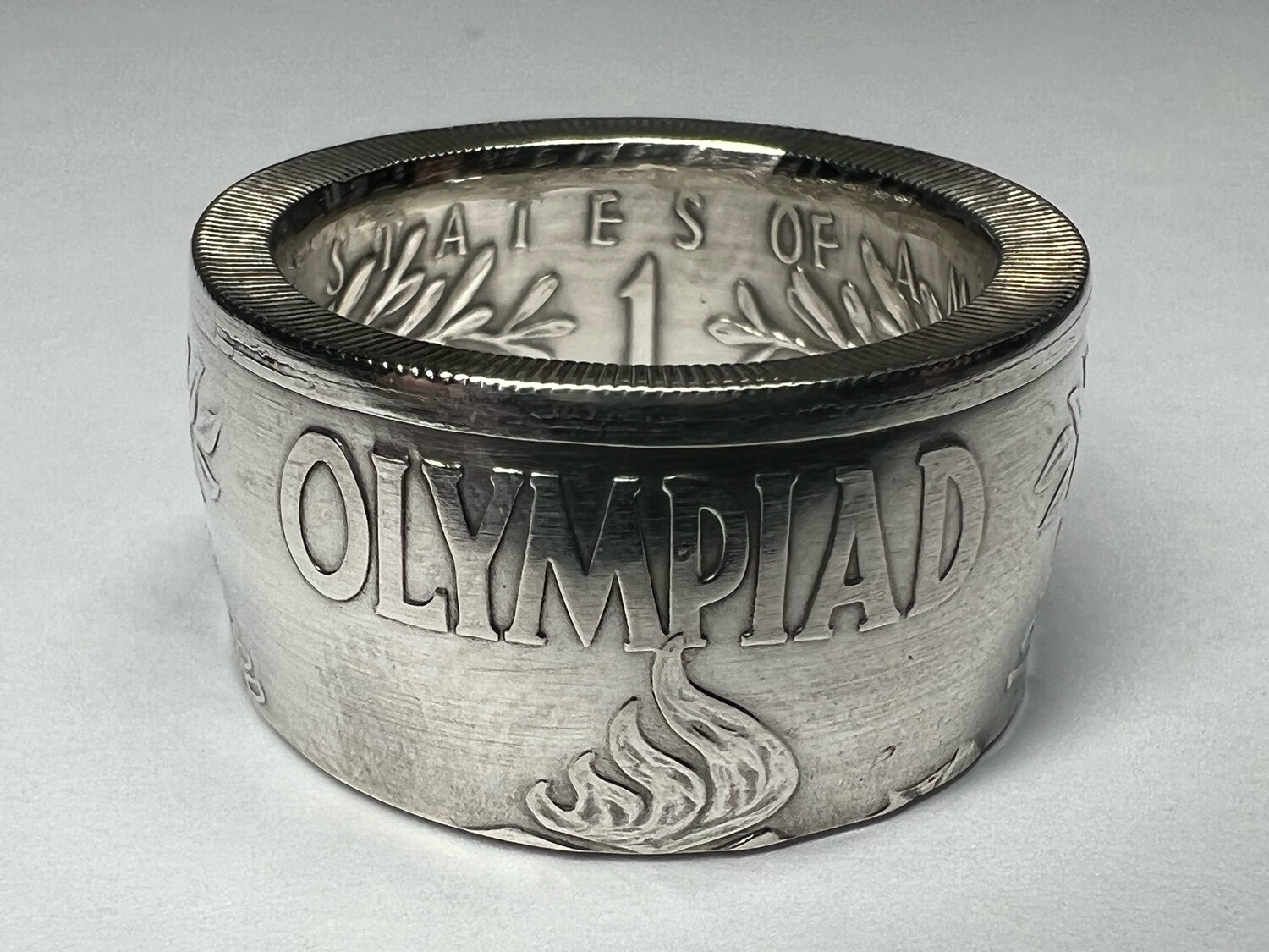 1988 Olympic Dollar 90% Silver Coin Ring