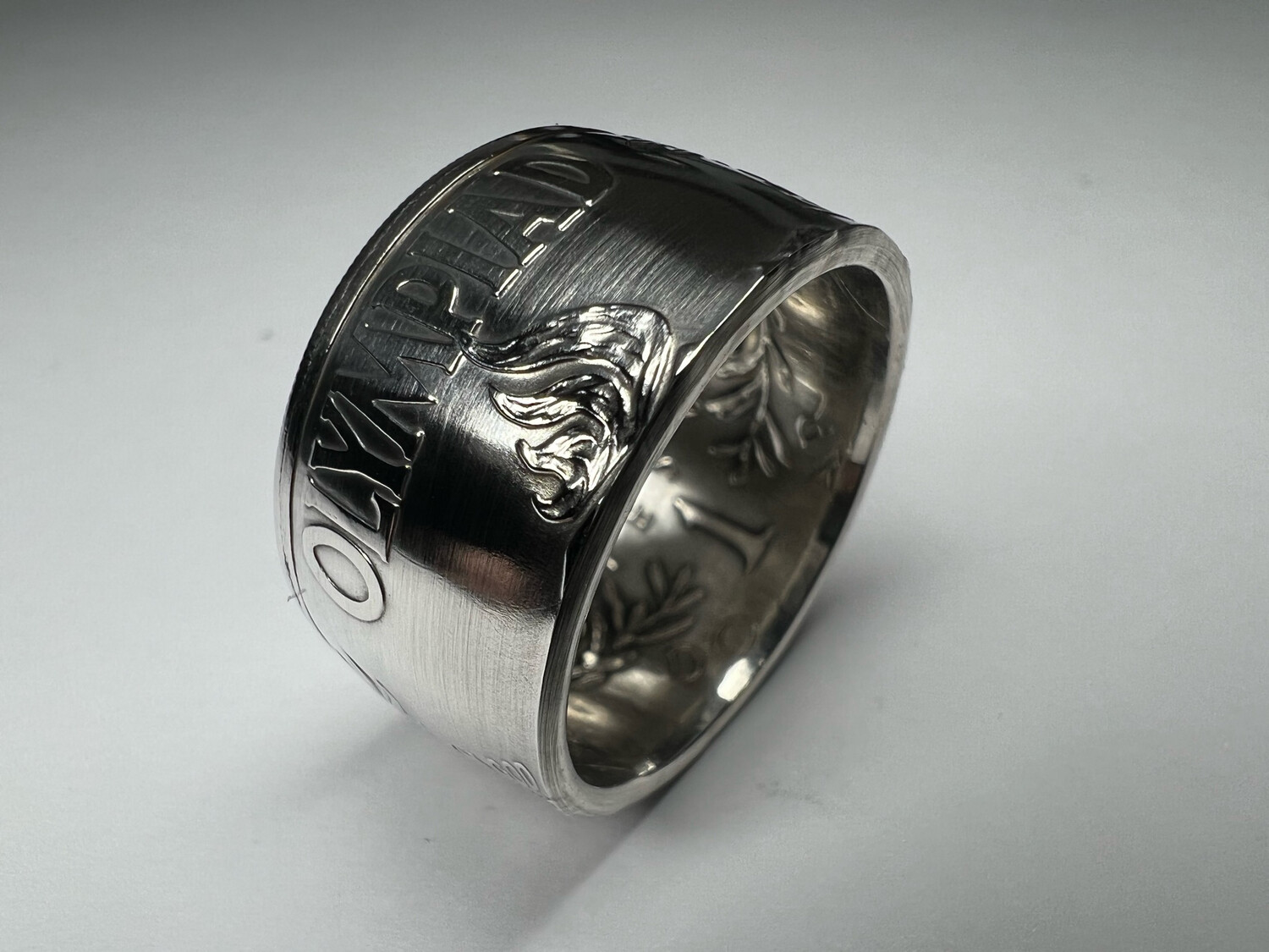 1988 Olympic Dollar 90% Silver Coin Ring