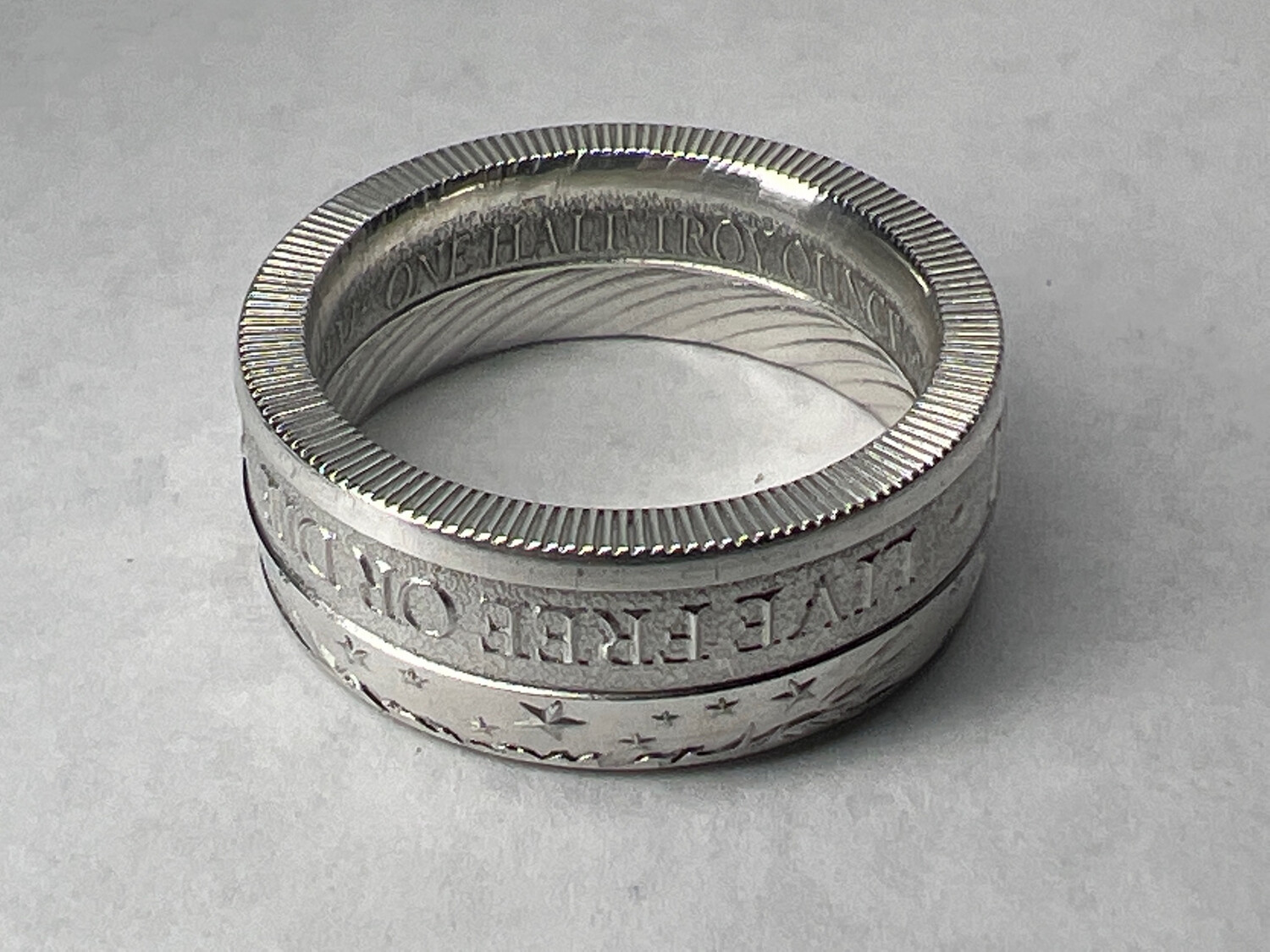 Don’t Tread On Me 1/2 Oz Silver Round Coin Ring