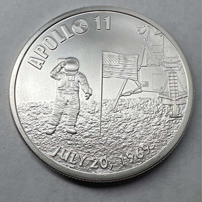 Apollo 11 Fine Silver Coin Ring