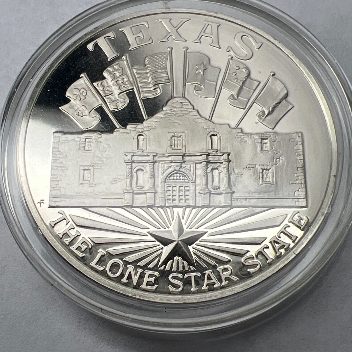 Texas Lone Star State Fine Silver Coin Ring