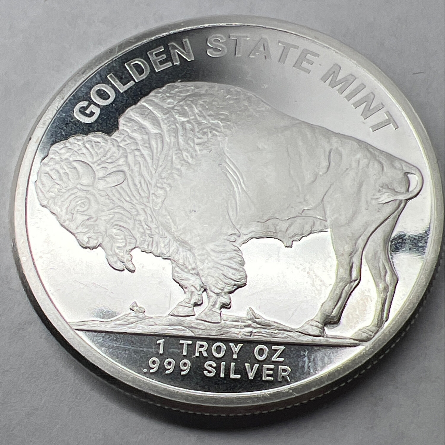 Indian And Buffalo Fine Silver Coin Ring
